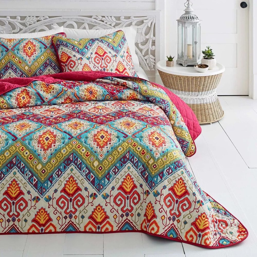 FULL/QUEEN Azalea Skye Colorful Moroccan Nights Quilt Set